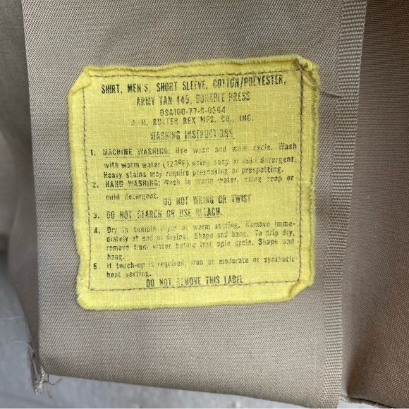 Military vintage button up uniform shirt Early Whitehouse flyer from the 1980s - Picture 5 of 7